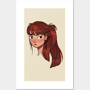 Pony tale girl illustration Posters and Art